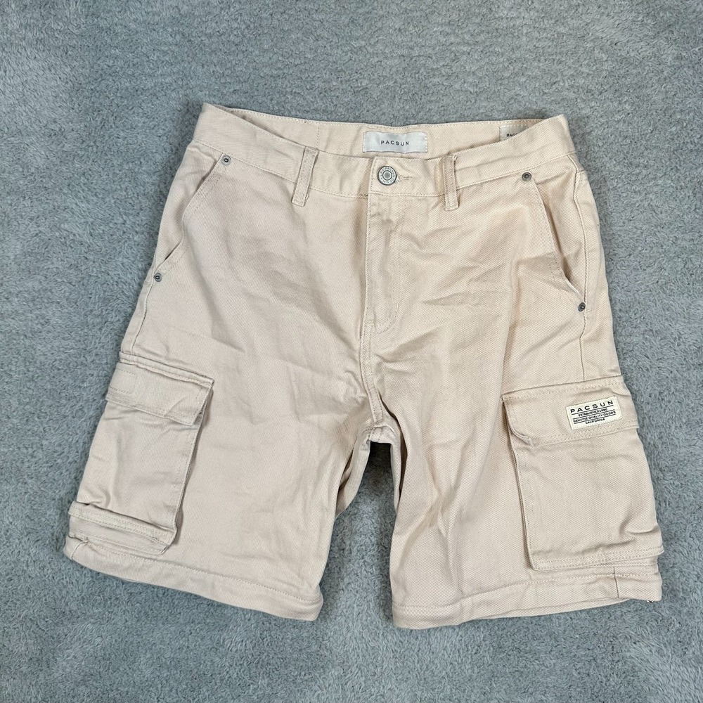 Pacsun Jean Cargo Shorts‎ Men's 30 beige flex outdoor streetwear